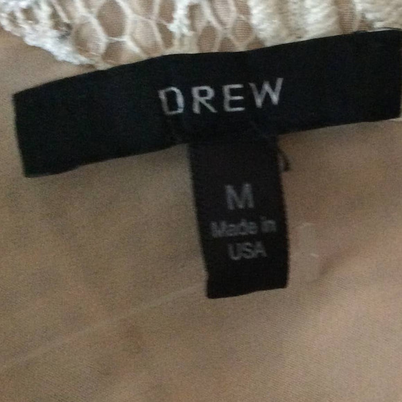 Drew Anthropologie Size Medium Cream Colored Lacey Dress - Picture 7 of 9